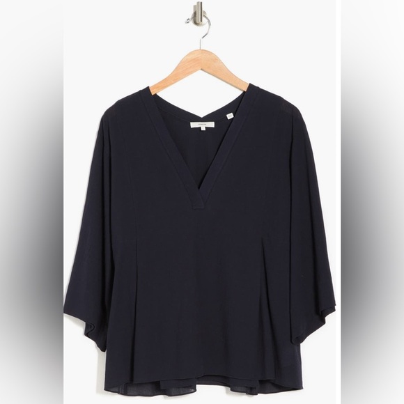 VINCE Size L EUC Cotton tunic in Coastal/navy blue - Picture 6 of 9